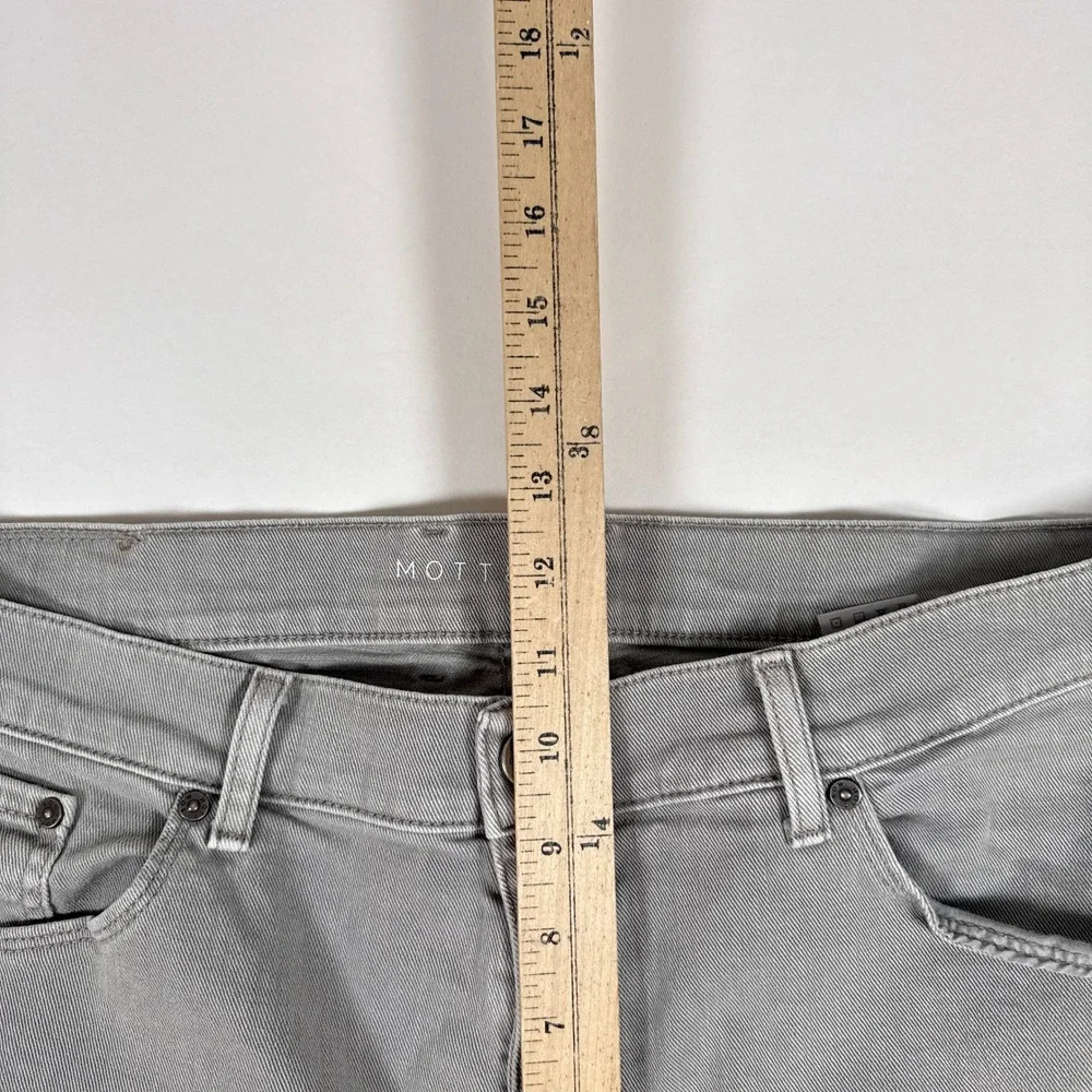 Mott & Bow Jeans Mens 36x30 Gray Twill Stretch Minimalist Mercer Straight Pants - Picture 6 of 9